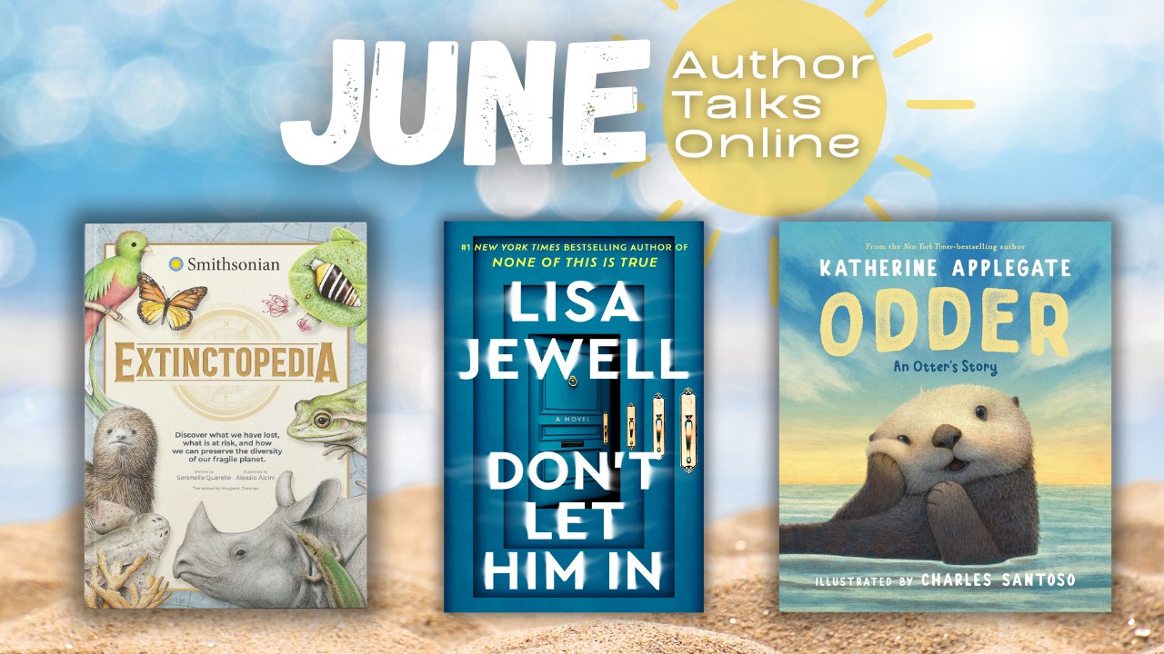 banner with books and summer background