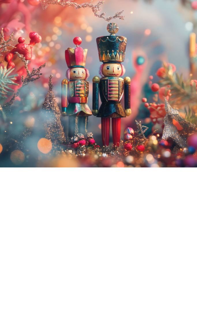 nutcracker ornaments hanging in a tree