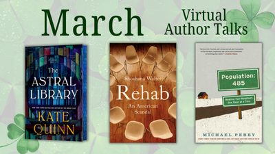 banner with books and shamrock background